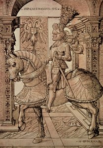 Keiser Maximilian I rir på en hest, 1518